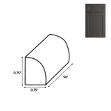 RTA - Liberty Shaker Grey - Quarter Round Molding - 96"W x 0.75"H x 0.75"D - LSG-QR