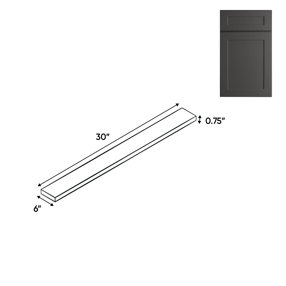 RTA - Libert Shaker Grey - Base Filler - 6"W x 24"D x 30"H