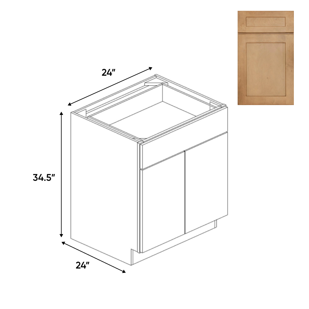 RTA - Liberty Shaker Karamel - Double Door Cabinets - 24