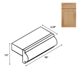 RTA - Liberty Shaker Karamel - Light Rail Molding - 96"W x 1.5"H x 1.5"D - LSK-LVB