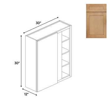 RTA - Liberty Shaker Karamel - Wall Blind Corner Cabinets - 30