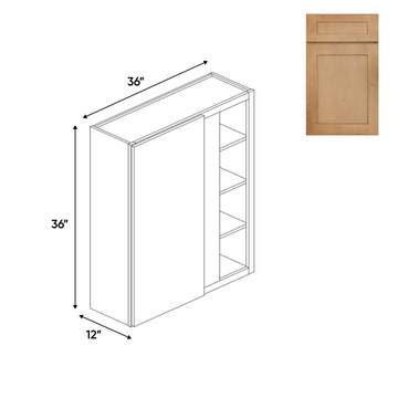 RTA - Liberty Shaker Karamel - Wall Blind Corner Cabinets - 36