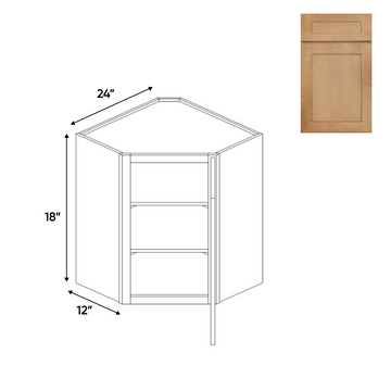 RTA - Liberty Shaker Karamel - Diagonal Corner Wall Cabinets - 24