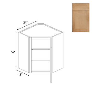 Liberty Shaker Karamel - Diagonal Corner Wall Cabinets - 24