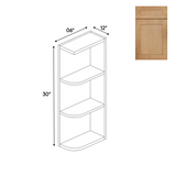 RTA - Liberty Shaker Karamel - Wall Open Shelf Cabinets - 6"W x 30"H x 12"D