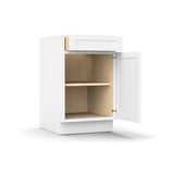 White Shaker - Single Door Cabinets - 21 in W x 34.5 in H x 24 in D