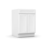 White Shaker - 2 Door Cabinets - 24 in W x 34.5 in H x 24 in D