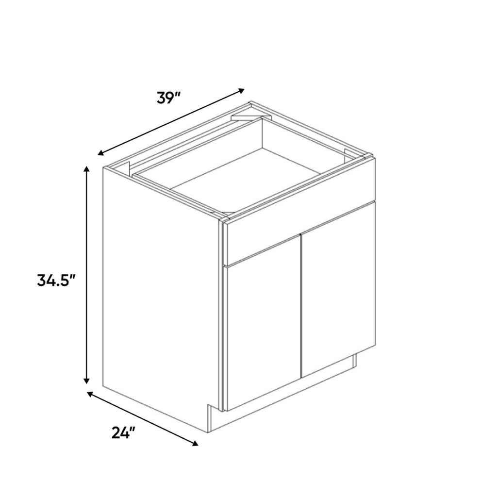 Newport Millstone - 39 Inch Full Height Double Door Base Cabinet - 39