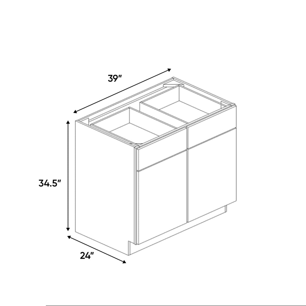 Portland Chestnut - 39 Inch Double Door Base Cabinet - 39