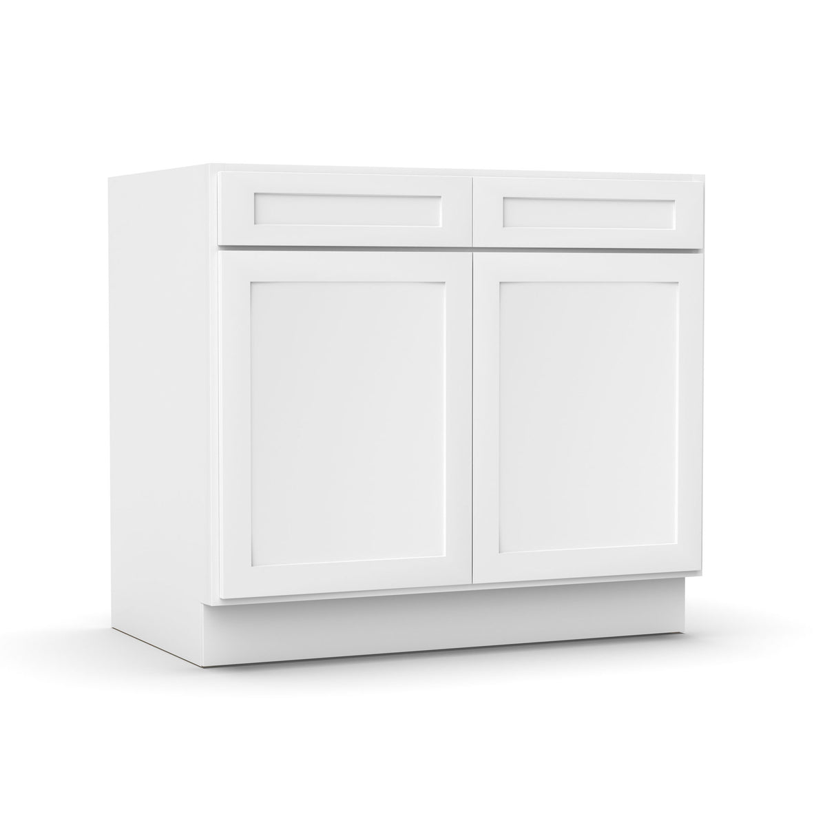 White Shaker - 2 Door Cabinets - 39 in W x 34.5 in H x 24 in D