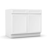 White Shaker - 2 Door Cabinets - 42 in W x 34.5 in H x 24 in D