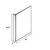Portland Chestnut - 3 Inch End Panels Accessories - 3" Width x 34.5" Height x 24" Depth