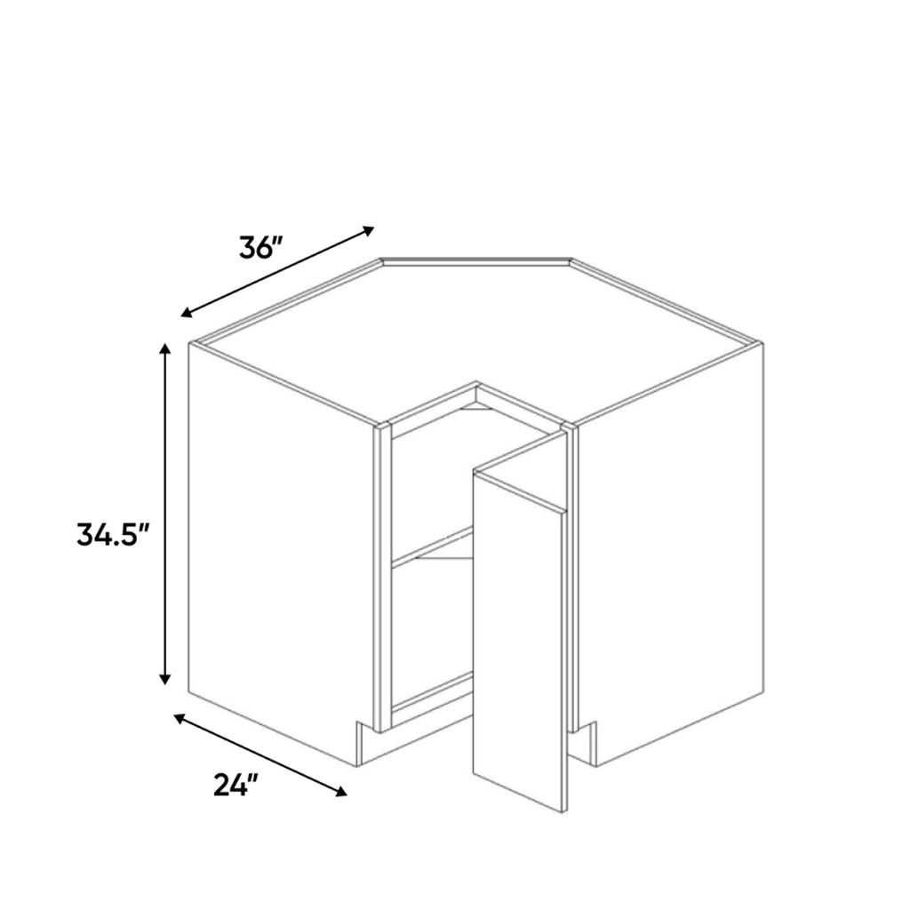 Liberty Shaker Espresso - 36 Inch Square Corner Base Cabinet - 36