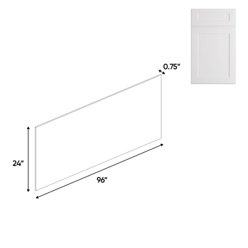 Liberty Shaker White - Plywood Panel - 48"W x 96"H x 0.25"D - PRE Assembled