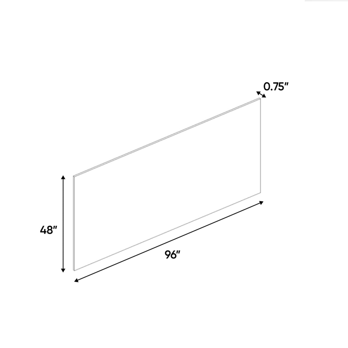 Arlington Oatmeal - 48 Inch Edge Banded Panels Accessories - 48" Width x 96" Height x .75" Depth