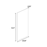 Sonoma White - 23.25 Inch Side Finished Skins Accessories - 23.25" Width x 34.5" Height x .25" Depth