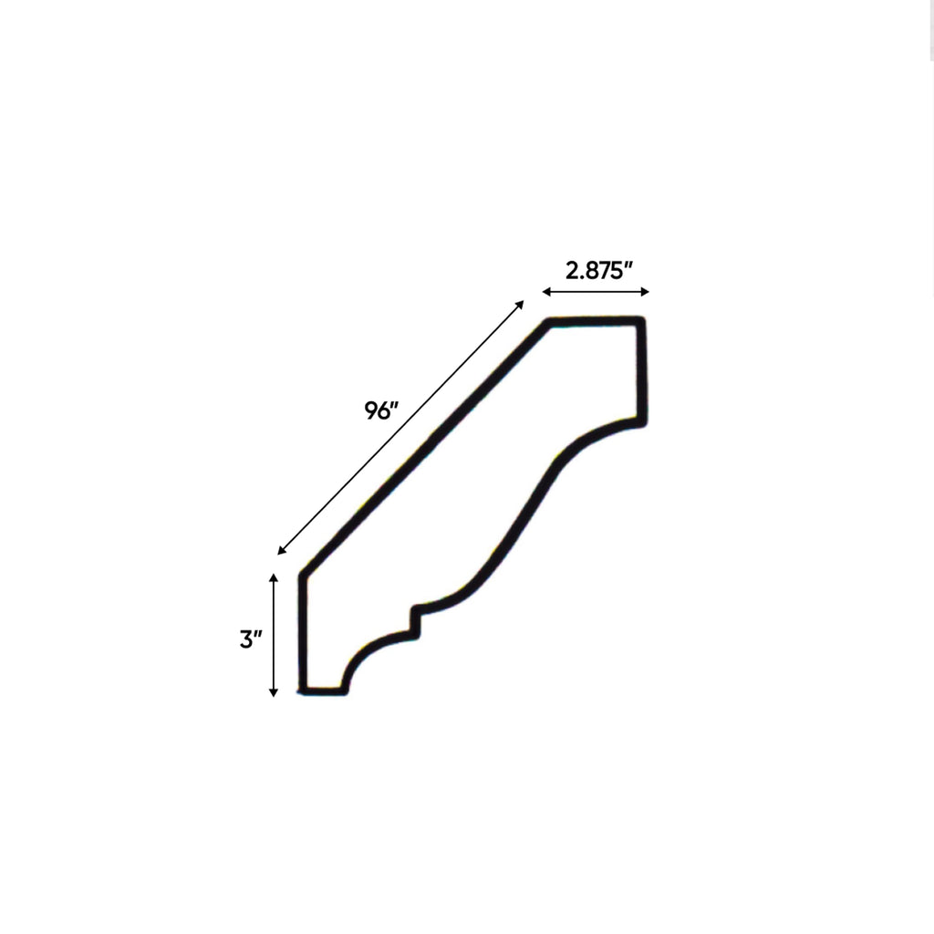 Essence Cemento - 3 Inch Crown Moldings Accessories - 2.875