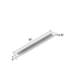 Portland Chestnut - 3 Inch Flutted Wall Fillers Accessories - 3" Width x 36" Height x .75" Depth