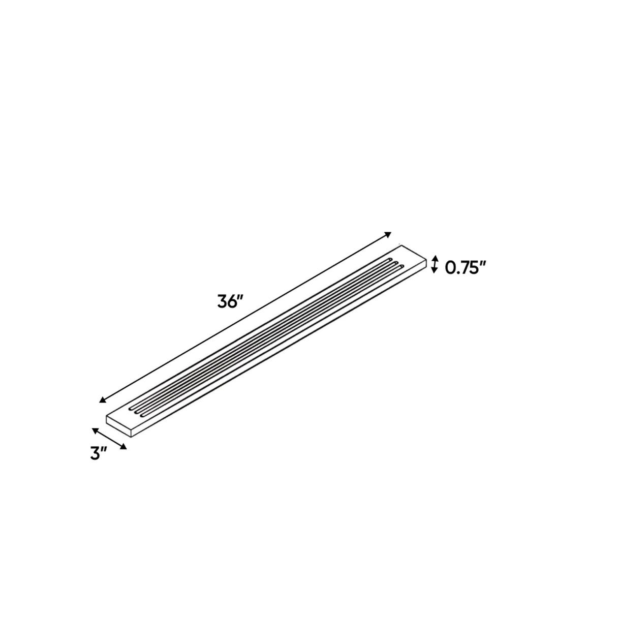 Liberty Shaker White - 3 Inch Flutted Wall Fillers Accessories - 3" Width x 36" Height x .75" Depth