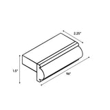 Atlas Blanco - 2.25 Inch Trims Accessories - 2.25" Width x 1.5" Height x 96" Depth