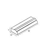 Sonoma White - 1.5 Inch Trims Accessories - 1.5" Width x 1" Height x 96" Depth