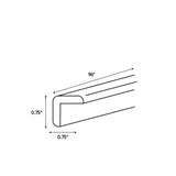 Atlas Blanco - 0.75 Inch Trims Accessories - .75" Width x .75" Height x 96" Depth