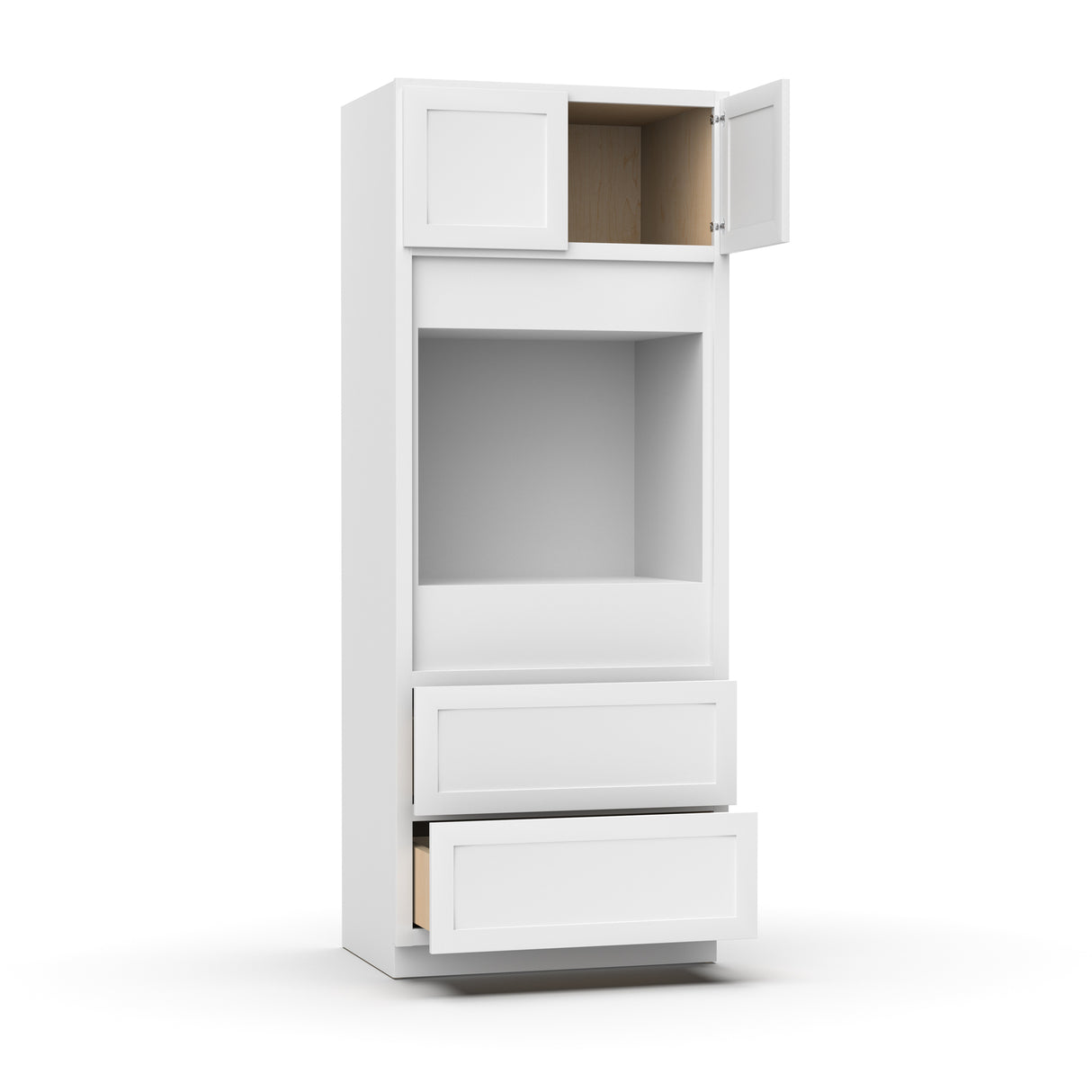 Liberty Shaker White Single Oven Cabinet - 33"W x 84"H x 24"D - LSW-OCS338424-2