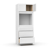 Liberty Shaker White Single Oven Cabinet - 33"W x 84"H x 24"D - LSW-OCS338424-3