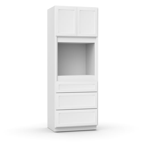 Liberty Shaker White - 33x90 Inch Single Oven Tall Cabinet - 33