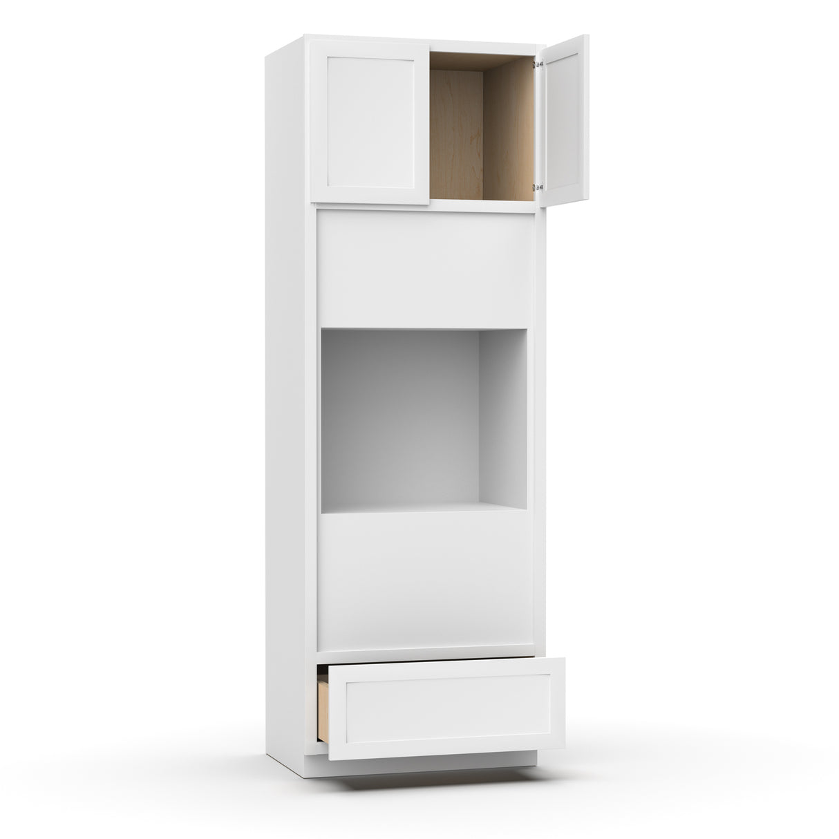 Liberty Shaker White - Single Oven Cabinets - 33"W x 96"H x 24"D - LSW-OCS339624-1