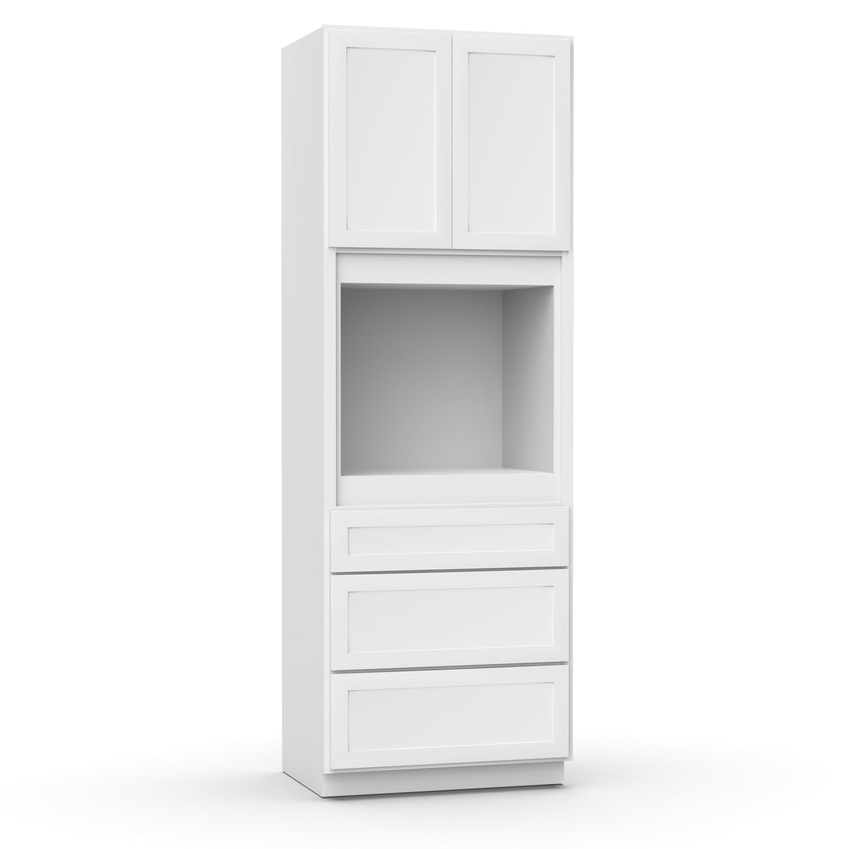 Liberty Shaker White - Single Oven Cabinets - 33"W x 96"H x 24"D - LSW-OCS339624-3