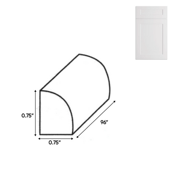 Liberty Shaker White - Quarter Round Molding - 0.75