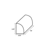 Arlington Oatmeal - 0.75 Inch Trims Accessories - .75" Width x .75" Height x 96" Depth