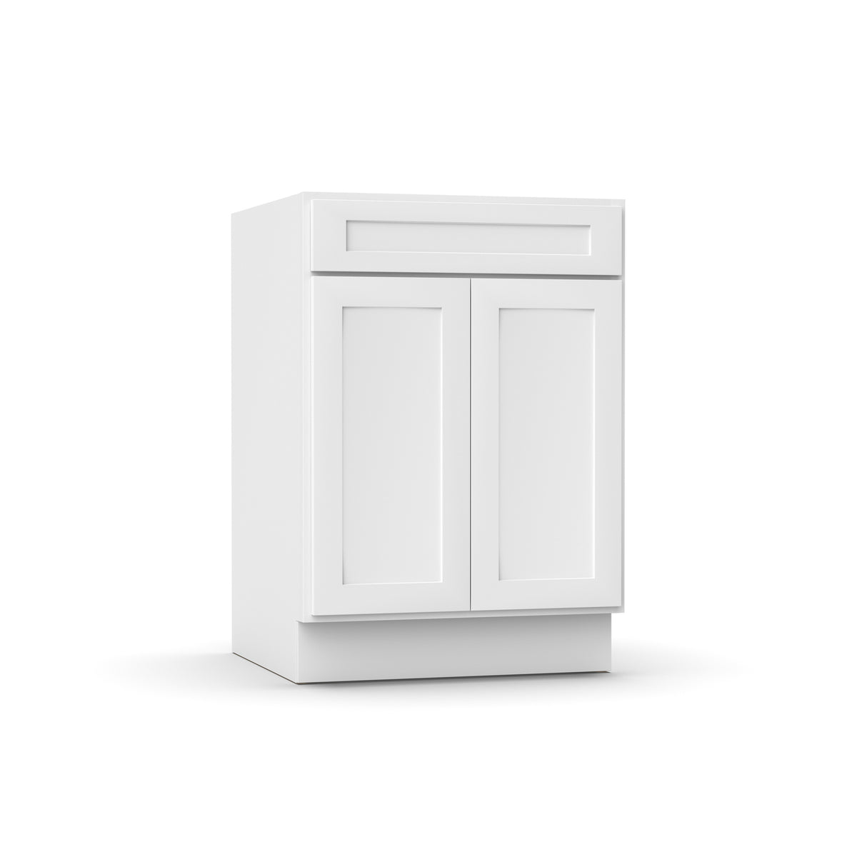 White Shaker - Sink Base Cabinets - 24 in W x 34.5 in H x 24 in D