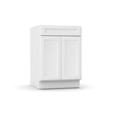 White Shaker - Sink Base Cabinets - 24 in W x 34.5 in H x 24 in D