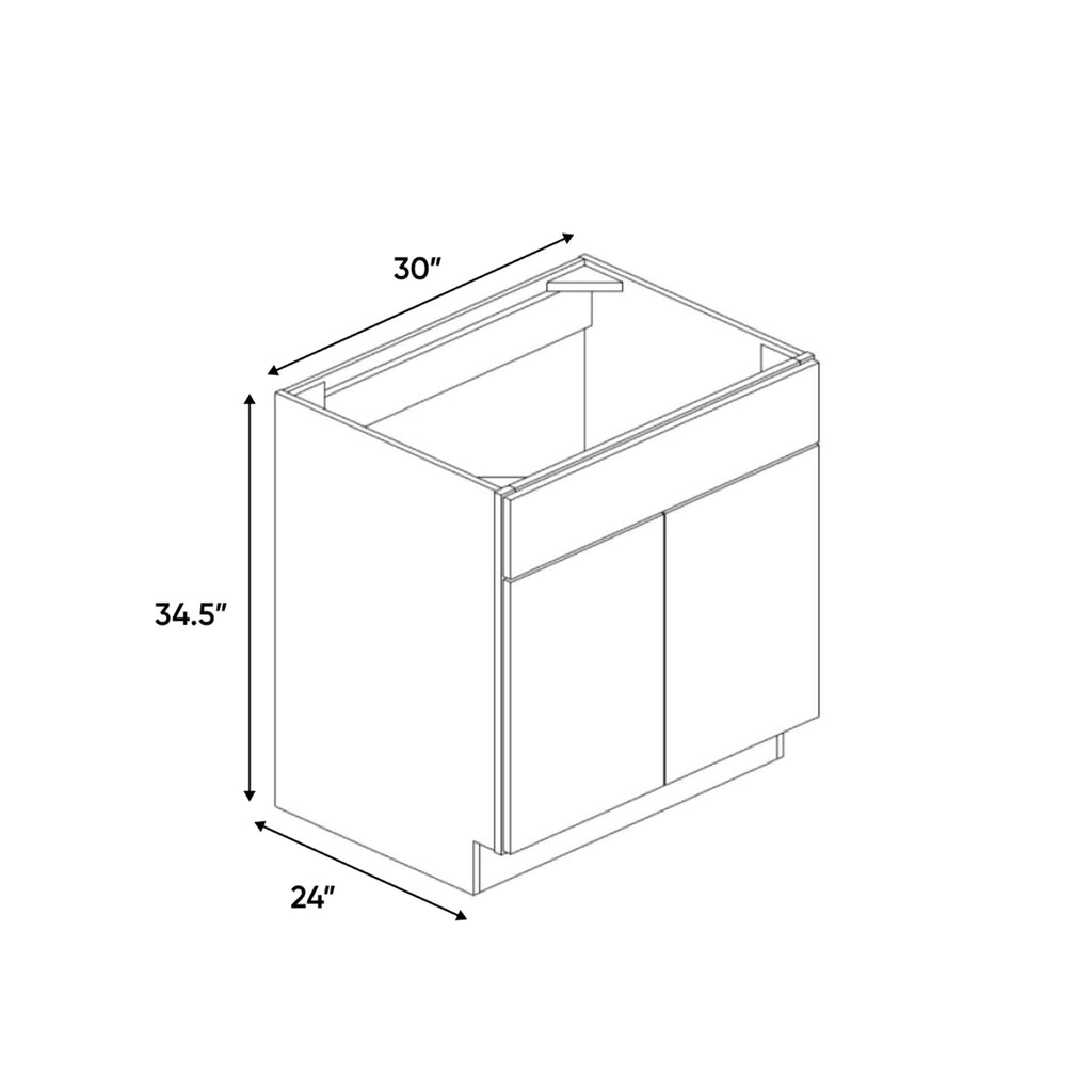 Portland Chestnut - 30 Inch Sink Base Cabinet - 30