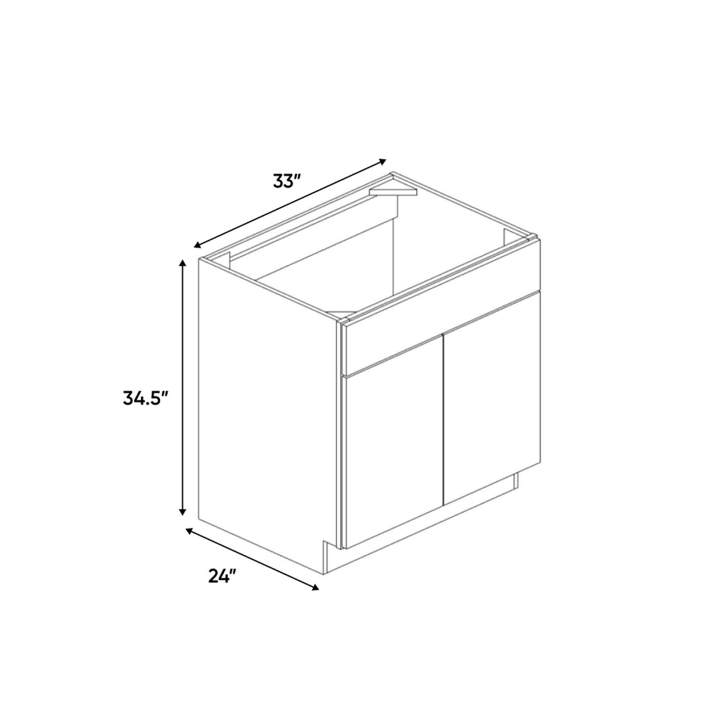 Newport Millstone - 33 Inch Sink Base Cabinet - 33