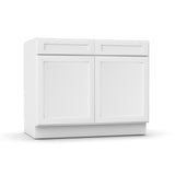 White Shaker - Sink Base Cabinets - 42 in W x 34.5 in H x 24 in D