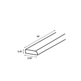 Belmont Grey - Scribe Molding - 0.25 Inch Trims Accessories - .25" Width x .75" Height x 96" Depth