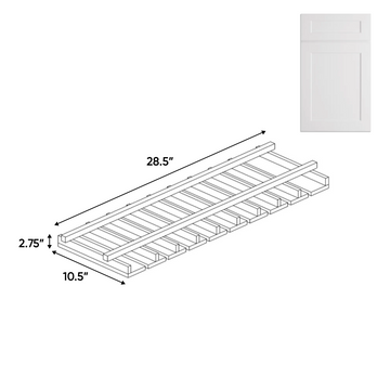 Liberty Shaker White - Stem Glass Holder - 30