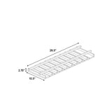 Belmont Grey - 28.5 Inch Stem Glass Holder Wall Cabinet - 28.5" Width x 2.75" Height x 10.5" Depth