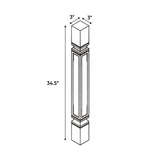 Sonoma White - 3 Inch Structural Accessories - 3" Width x 34.5" Height x 3" Depth