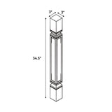 Liberty Shaker Blue - 3 Inch Structural Accessories - 3" Width x 34.5" Height x 3" Depth