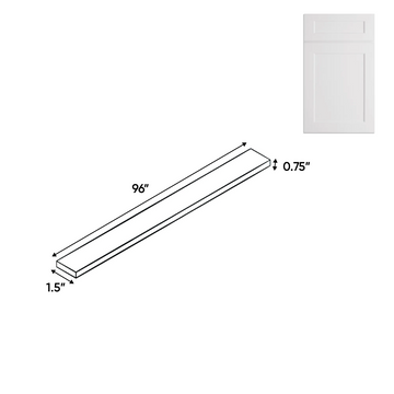 Shaker White - Wall Fillers - 96 in H x 1.5 in W - Pre Assembled