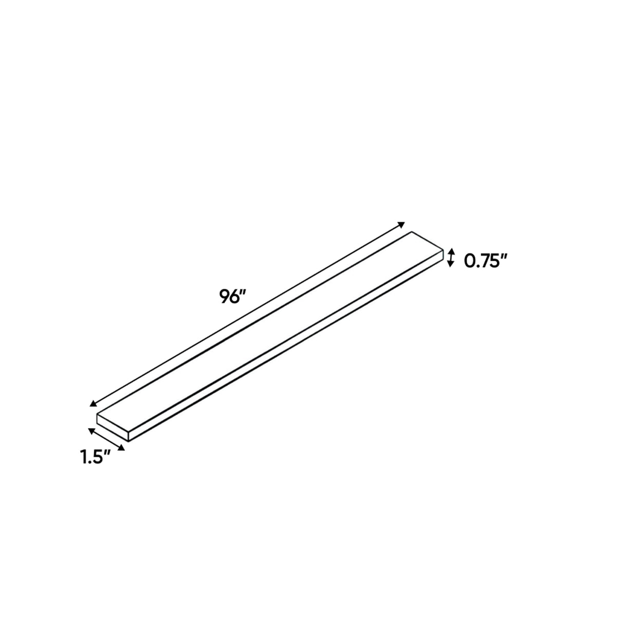 RTA - Sonoma White - Tall Fillers - 1.5"W x 96"H x 0.75"D