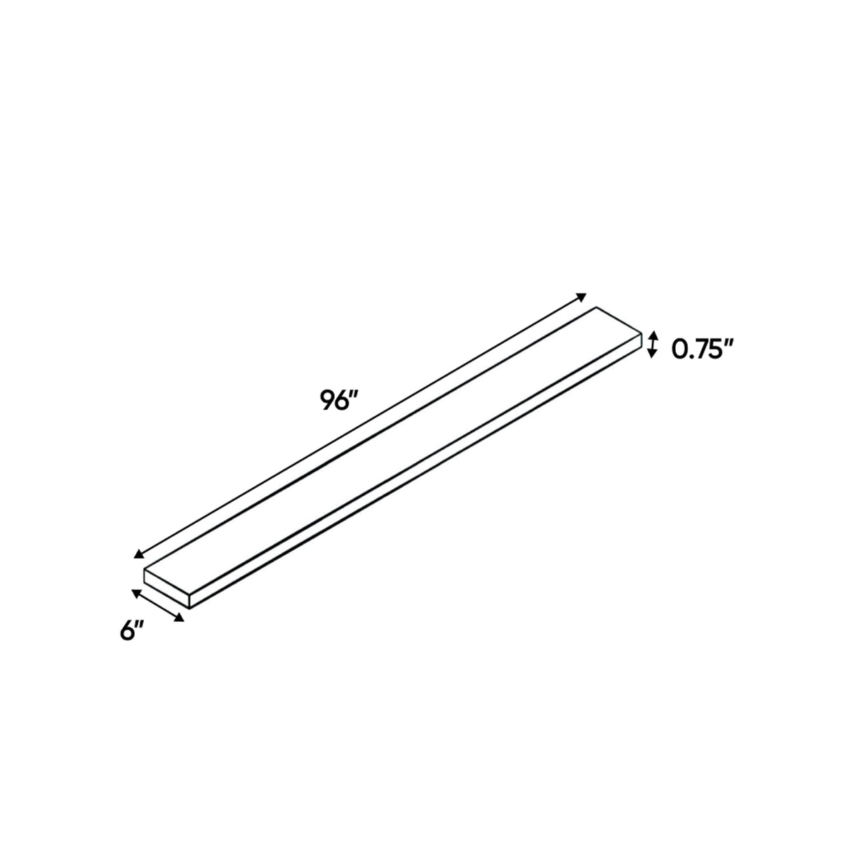 Belmont Grey - 6 Inch Wall Fillers Accessories - 6" Width x 96" Height x .75" Depth