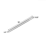 Avalon Ashen - 96 Inch Toe Kick Accessories - 96" Width x 4.5" Height x 0.25" Depth