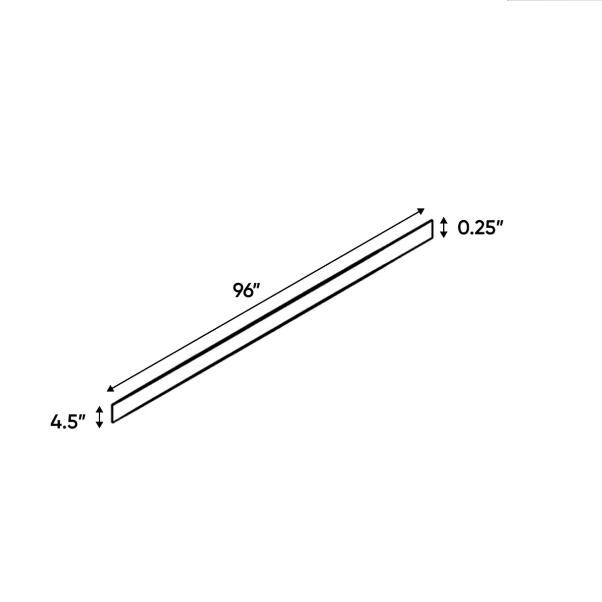 Essence Cemento - 96 Inch Toe Kick Accessories - 96" Width x 4.5" Height x 0.25" Depth