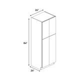 Newport Millstone - 24 Inch Double Door Pantry Tall Cabinet - 24" Width x 84" Height x 24" Depth