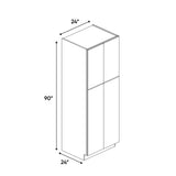 Sonoma White - 24 Inch Double Door Pantry Tall Cabinet - 24" Width x 90" Height x 24" Depth
